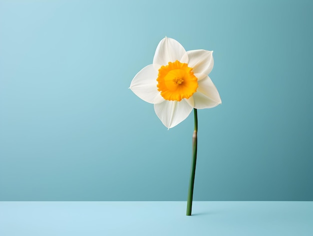 Flor de Narciso em fundo de estúdio single Flor de Nar ciso Imagens de flores bonitas