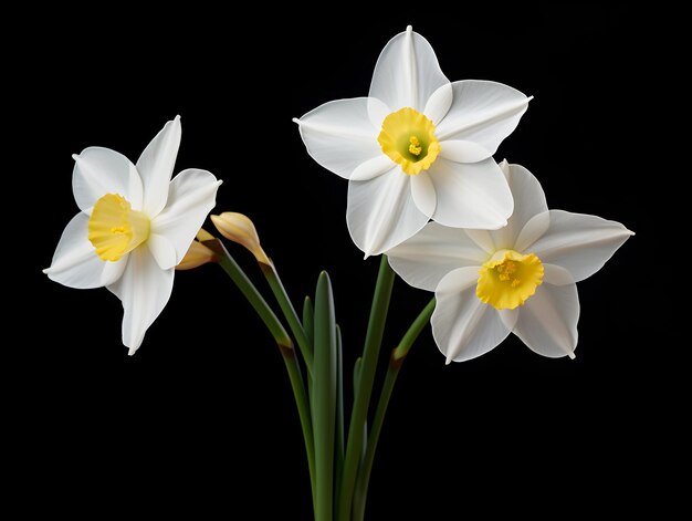 Flor de Narciso em fundo de estúdio single Flor de Nar ciso Imagens de flores bonitas
