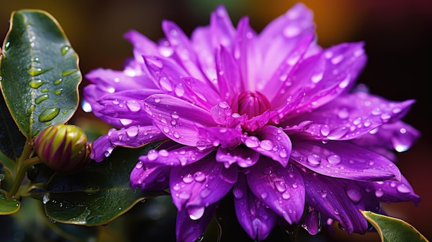 Flor de outono roxo