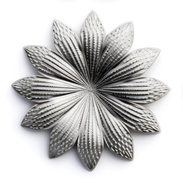 Foto flor de prata ilustração clipart tulipa esboço flor fundo branco