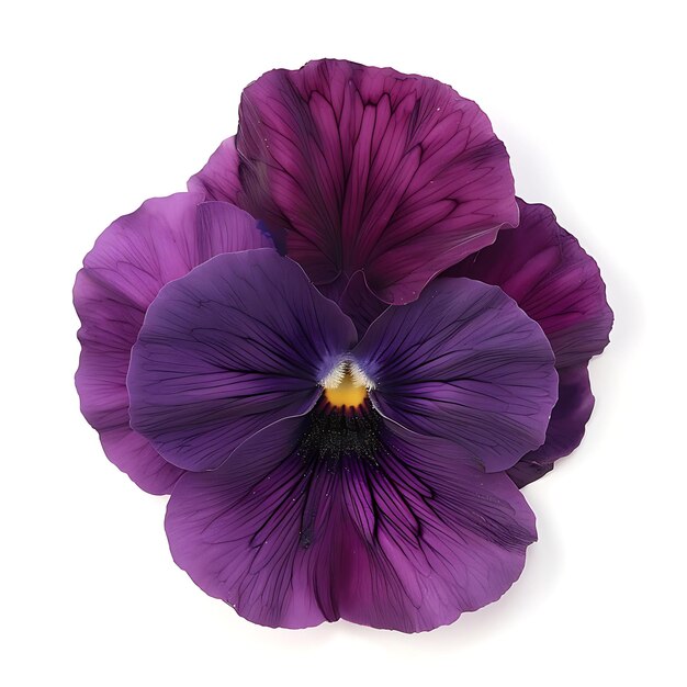 Flor de viola com violeta profundo e cor rica as flores são clipart isoladas em branco BG natural