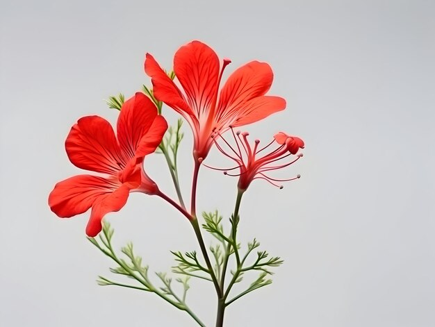 La flor de Delonix Regia en el fondo del estudio, la flor de delonix regia, las hermosas imágenes de flores.