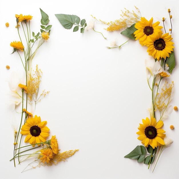 Foto la flor dorada, la mimosa, la asimina, la triloba, el girasol, las flores fúnebres, la rosa, el lirio de día.