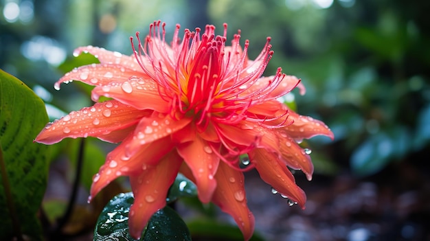 flor em fundo verde