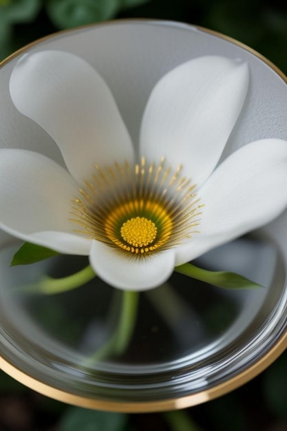 Foto flor em vidro