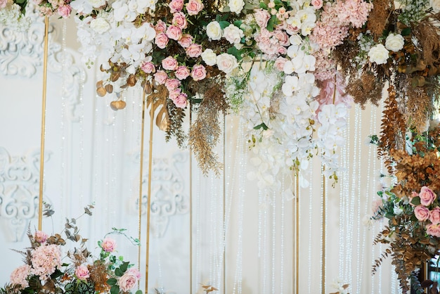 Flor fondo colorido fondo rosa fresca telón de fondo boda ramo de flores