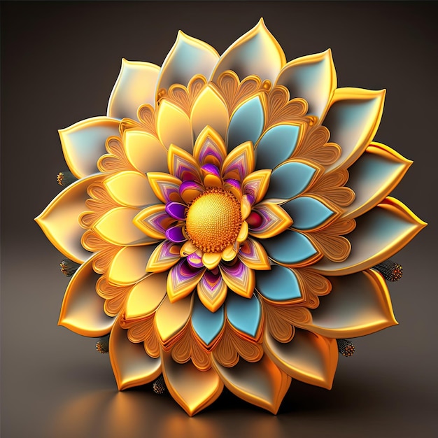 flor fractal abstracta