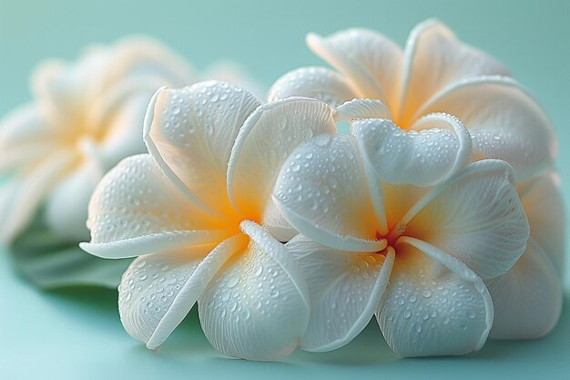 Flor de frangipani blanco