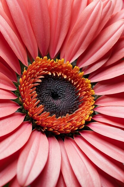 Foto la flor de gerbera de cerca el fondo de la flor macro