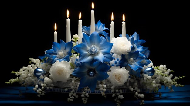 Flor de Hanukkah Menorá