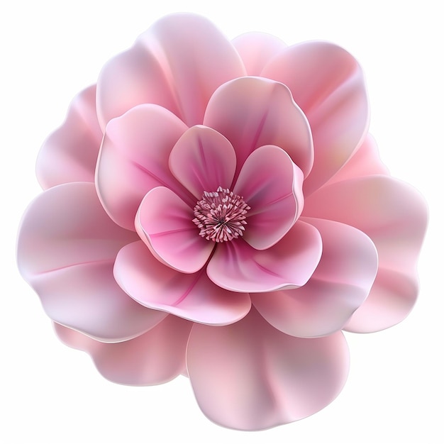 una flor hecha por una compañía llamada rosa y blanca