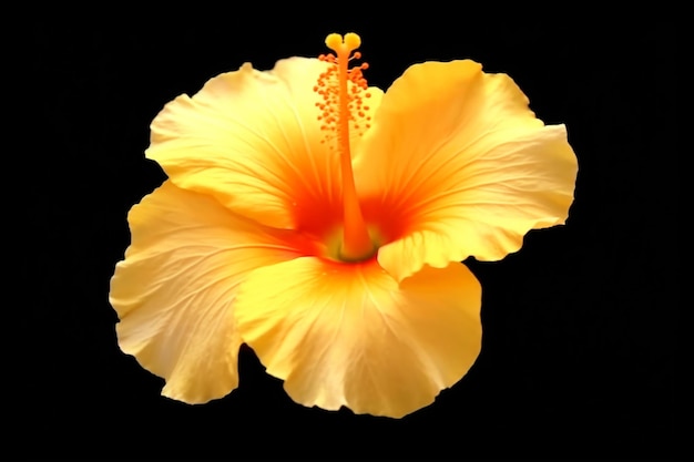 Foto una flor de hibisco florece el brote se abre y florece