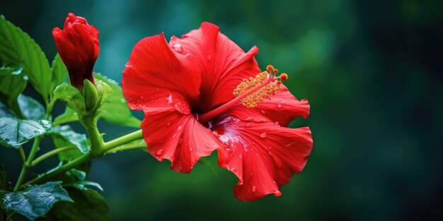 Flor de hibisco rosado tropical