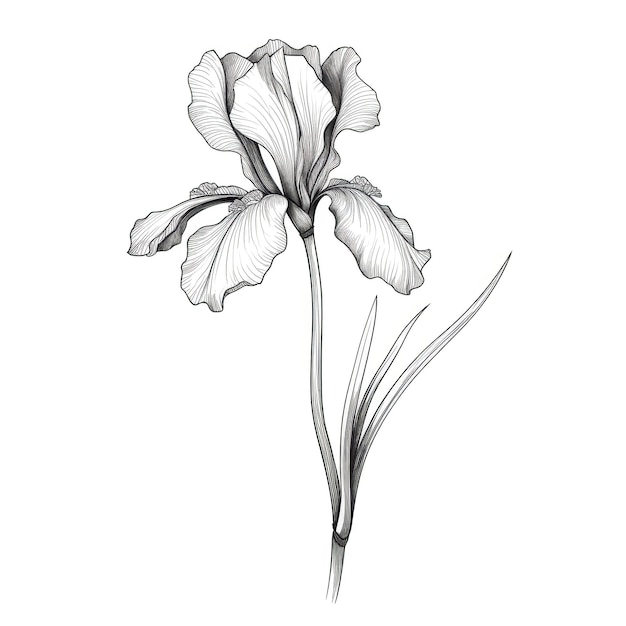 Flor de iris floral generada por ai
