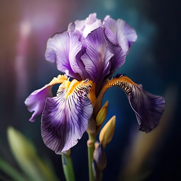 Foto flor de iris generada por la ia