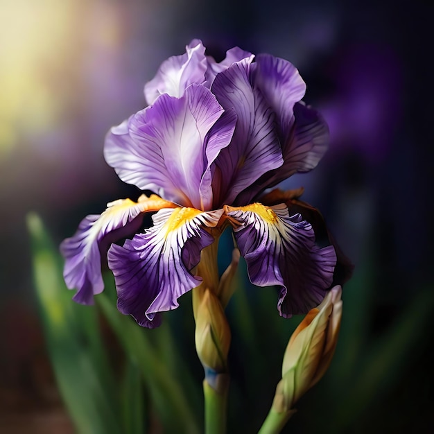 Foto flor de iris generada por la ia