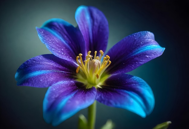 flor de iris violeta en un fondo oscuro