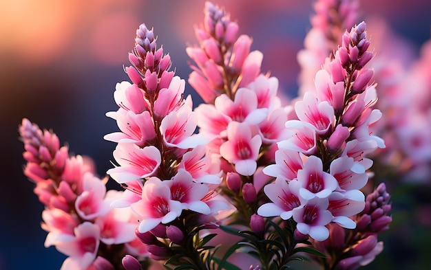 flor de lavanda al atardecer