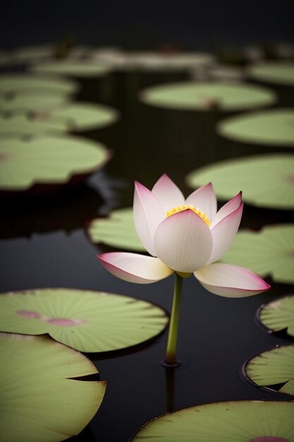 La flor del lirio de agua Shapla