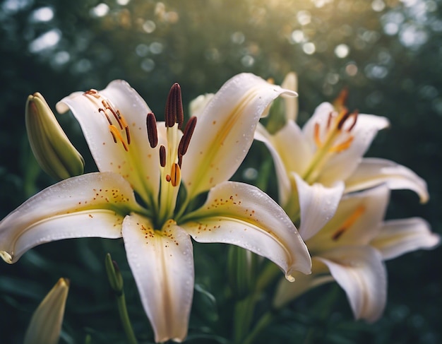 Una flor de lirio blanco