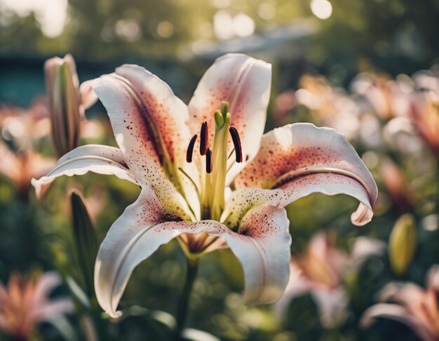 Una flor de lirio blanco