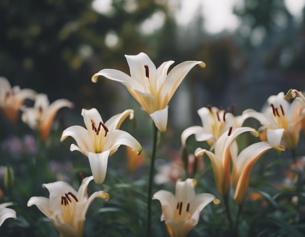 Una flor de lirio blanco