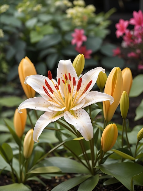 flor de lirio en el jardín