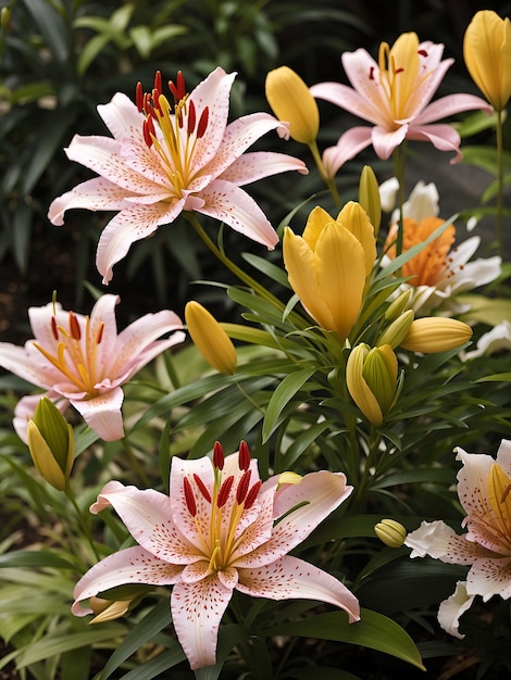 flor de lirio en el jardín