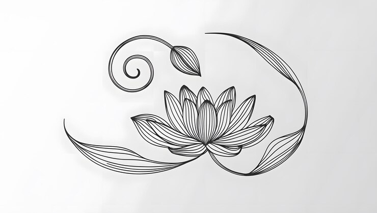 flor un logotipo de dibujo
