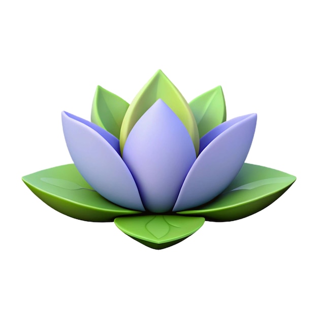 una flor de loto con una flor de lotus azul en ella