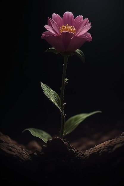 una flor en una maceta