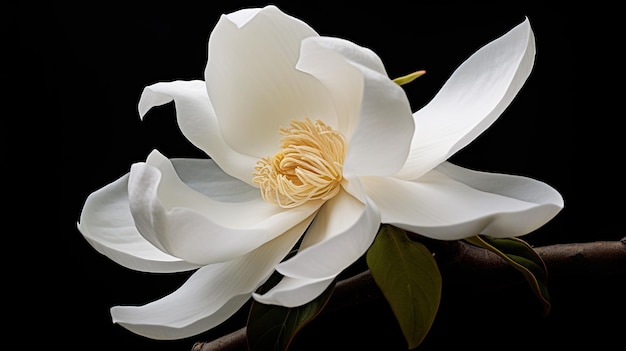 La flor de la magnolia blanca