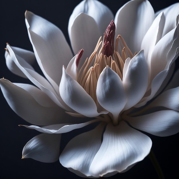flor de magnolia a la luz de la mañana sus pétalos iluminados en un suave resplandor etéreo