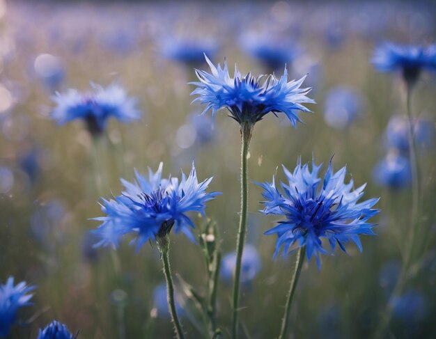 Foto un flor de maíz azul