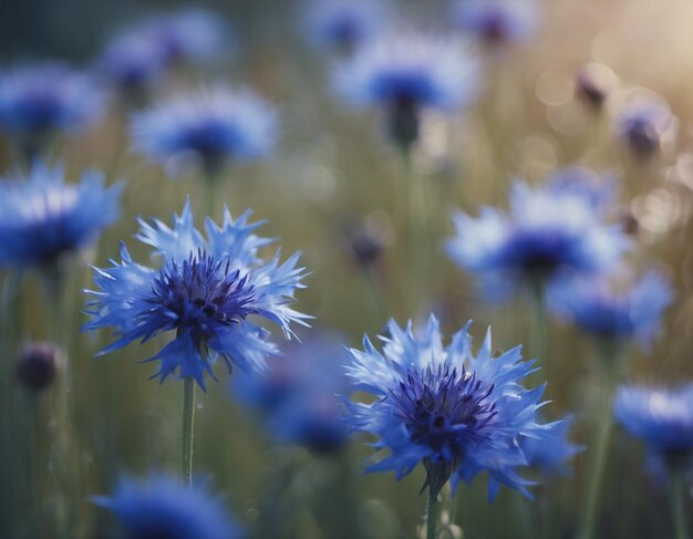 Foto un flor de maíz azul