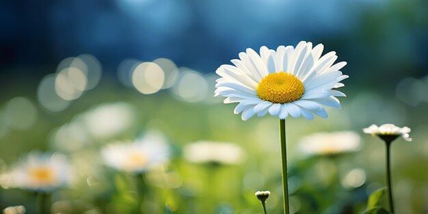 flor de margarita en un campo