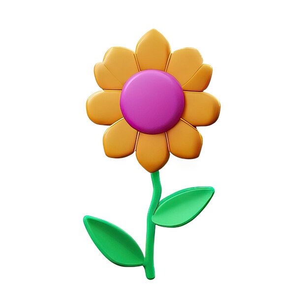 Foto flor minimalista en 3d