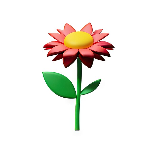 Foto flor minimalista en 3d