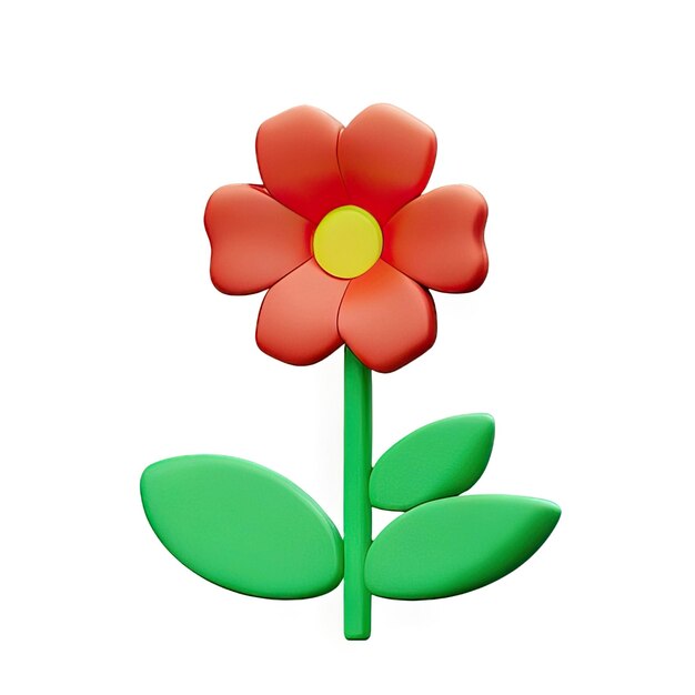 Flor minimalista en 3D