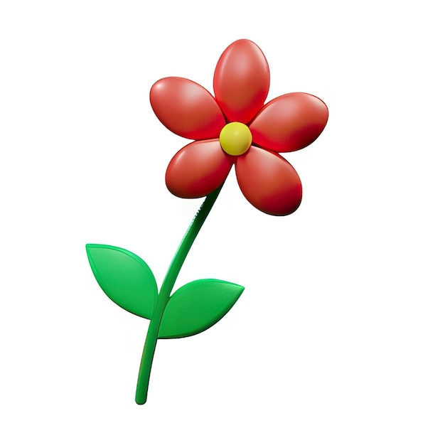 Flor minimalista en 3D