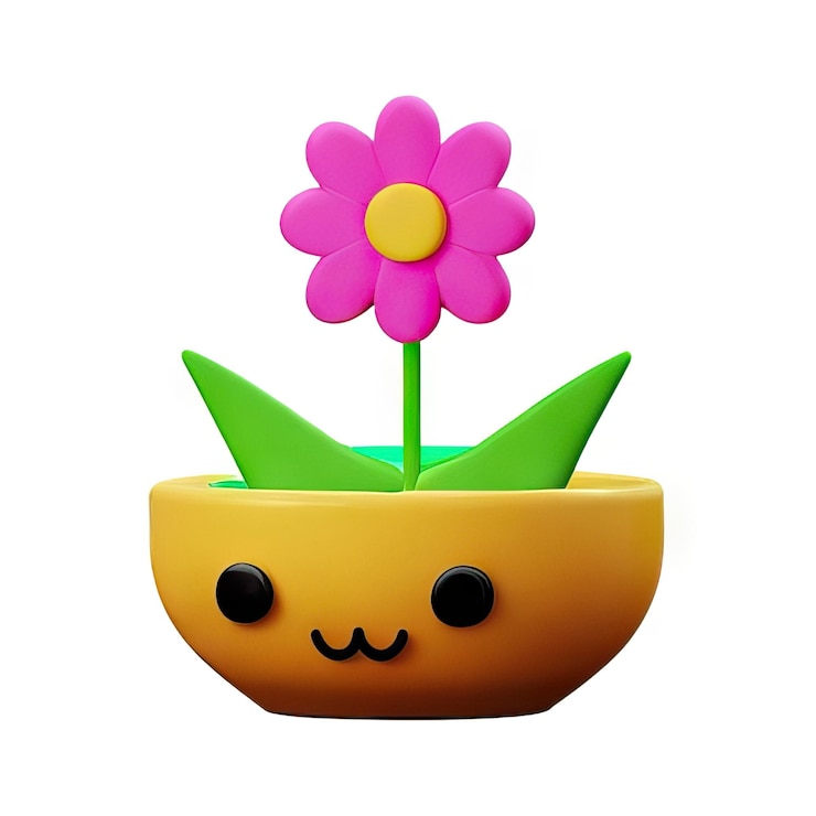 Foto flor minimalista en 3d