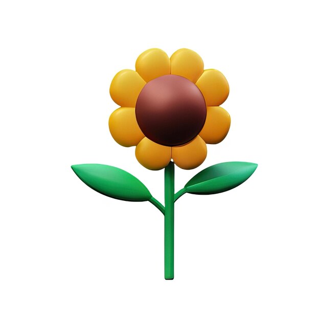 Foto flor minimalista en 3d