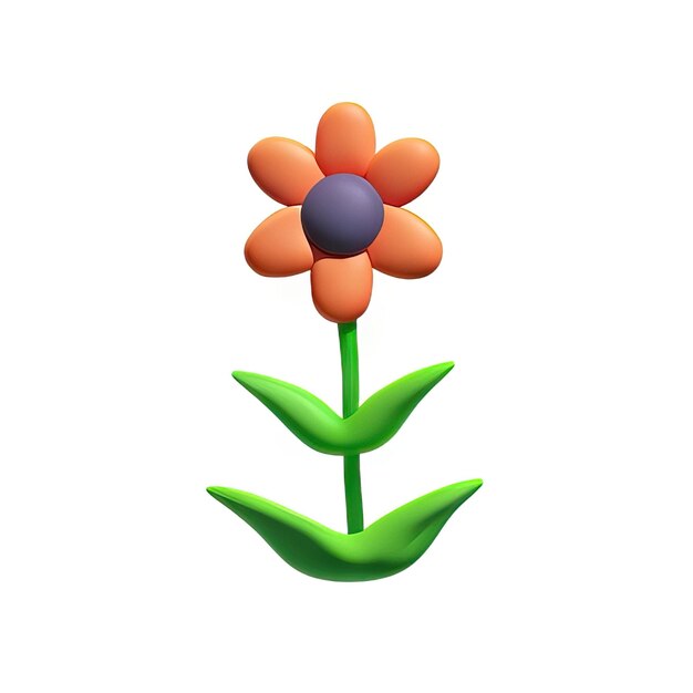 Flor minimalista en 3D