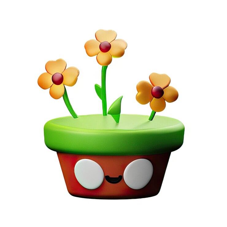 Foto flor minimalista en 3d