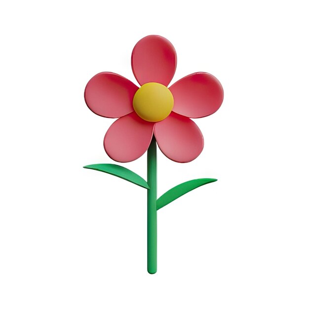 Flor minimalista en 3D