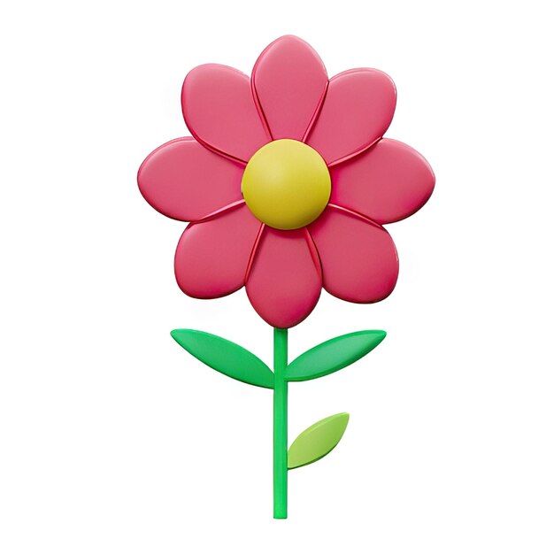 Flor minimalista en 3D