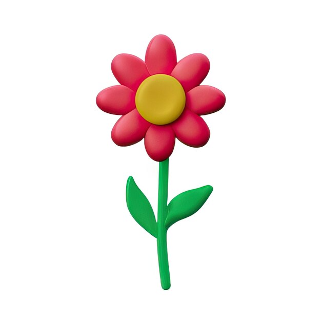 Flor minimalista en 3D