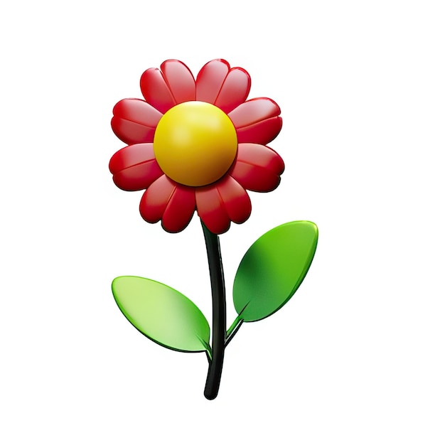 Foto flor minimalista en 3d