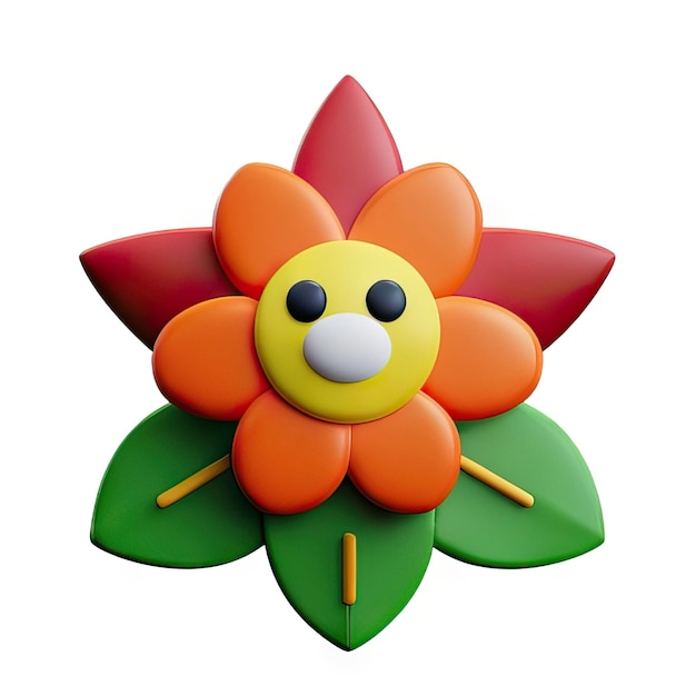 Flor minimalista em 3D