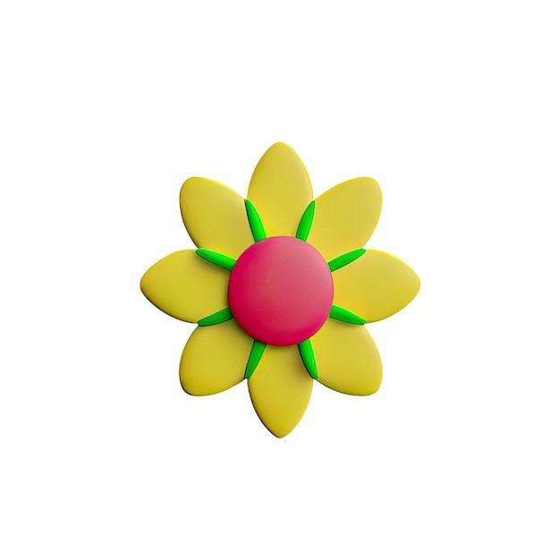 Foto flor minimalista em 3d